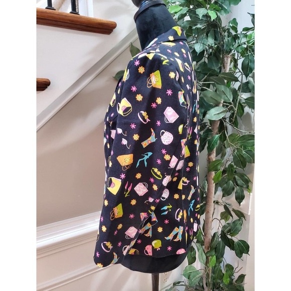 Briggs New York Womens Multicolor Single Breasted 2 Button Blazer Jacket Size 12 - Picture 6 of 12